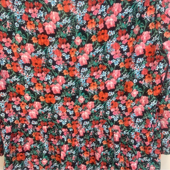 ZARA V Neck Tiered Floral Poppy Maxi Dress - Picture 13 of 13